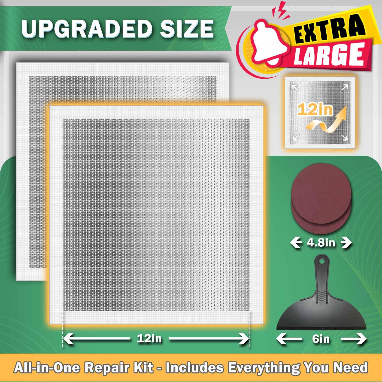 Snapklik.com : Seloom 12 X 12 Inch Drywall Repair Kit - Heavy Duty Self ...