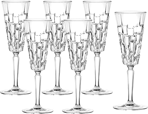 Lorren Home Trends Etna - Juego de 6 copas de flauta