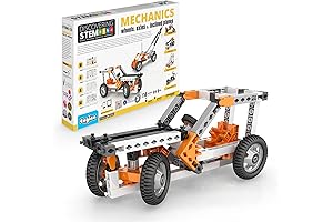 Engino Mechanics: Wheels, Axles & Inclined Planes STEM Construction Toys for Kids