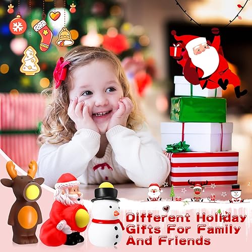 Miniatura 5 de Juguete navideño de 3 piezas, lindo muñeco de nieve, Papá Noel, reno, bola de disparo, juego de disparos con 15 bolas de espuma para niños,