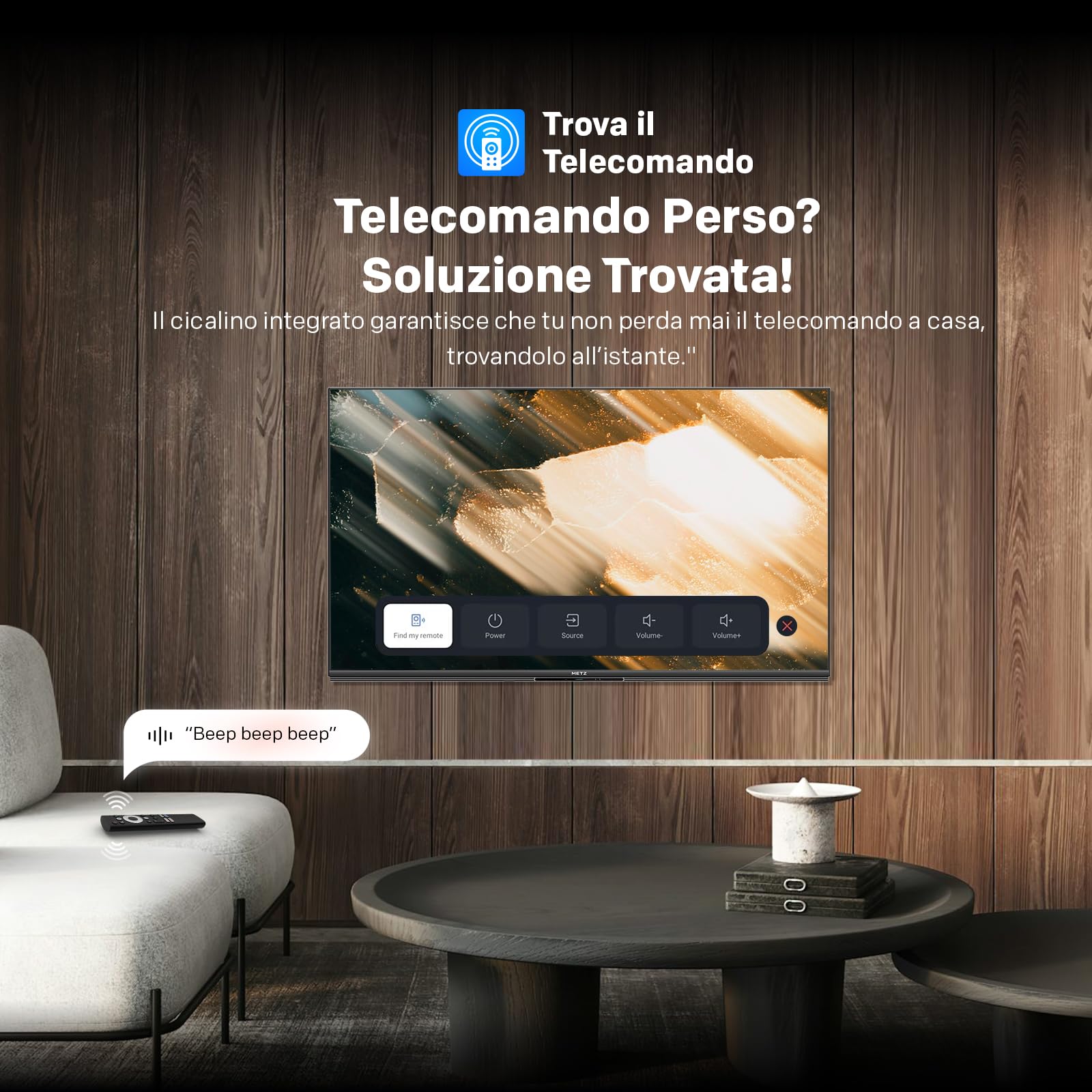 Metz TV QD-MiniLED 55 Pollici Smart TV MNE8000Z, 144hz, MEMC, Dolby Vision Atmos, HDR10, Freesync, VRR, ALLM, Googlecast,Tuner DVB-T/T2/C/S/S2/Analogico