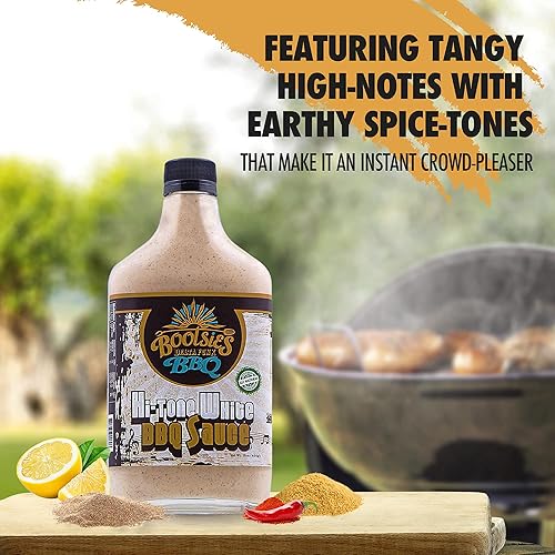 Miniatura 2 de Hi-Tone - Salsa blanca para barbacoa, condimento y salsa de inmersión con vinagre y limón, salsa blanca sin gluten, 12.5 onzas - Bootsie's Delta