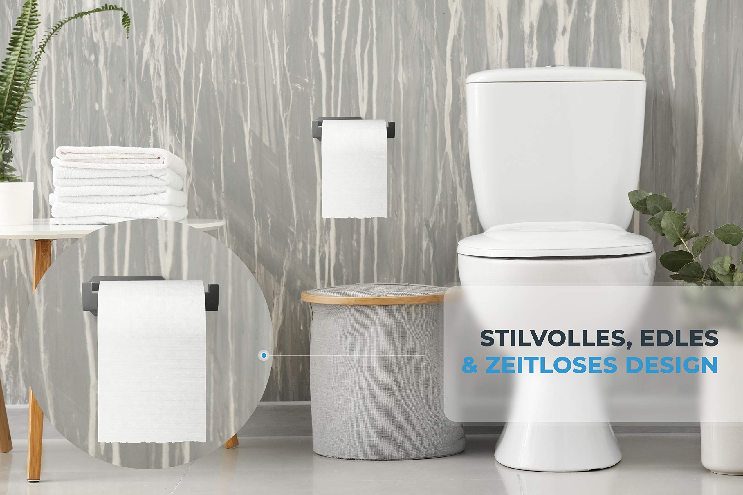 2 Toilettenpapierhalter Aus Verchromtem Zink – Wandmontiert, Rostfrei, Für Bad & Küche