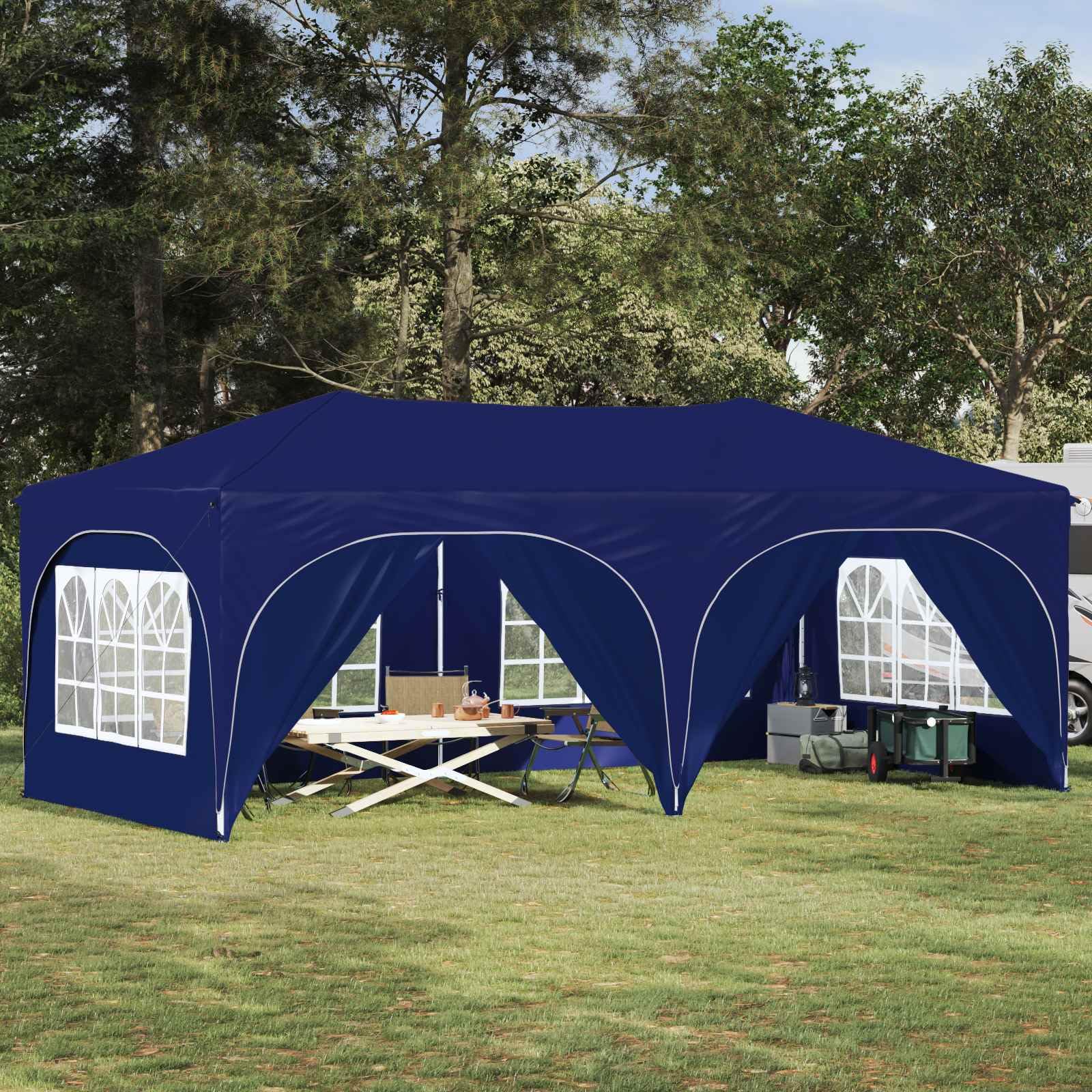 Tente de fete pop-up impermeable avec 3 reglages de hauteur et 8 piquets