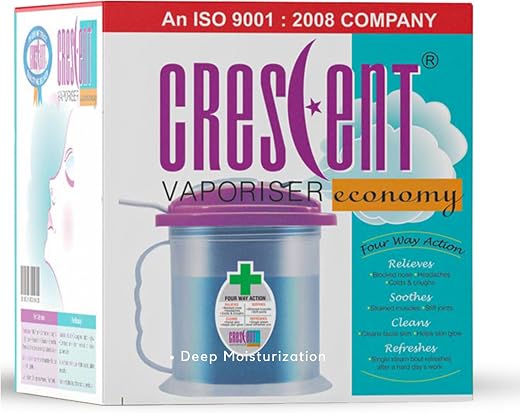 Crescent Steamer for Cold - Easy to Use, Lightweight & Portable Face Steamer for Facial - Durable, Longlasting Steam Inhal...