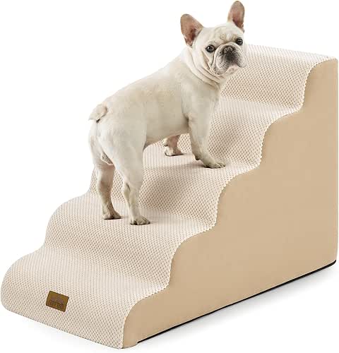 COZY KISS Wide Dog Stairs 19.7" Width, Pet Step for