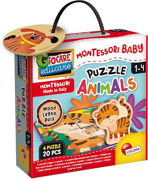 Lisciani Giochi - Montessori Wood Puzzle baby animals - 4