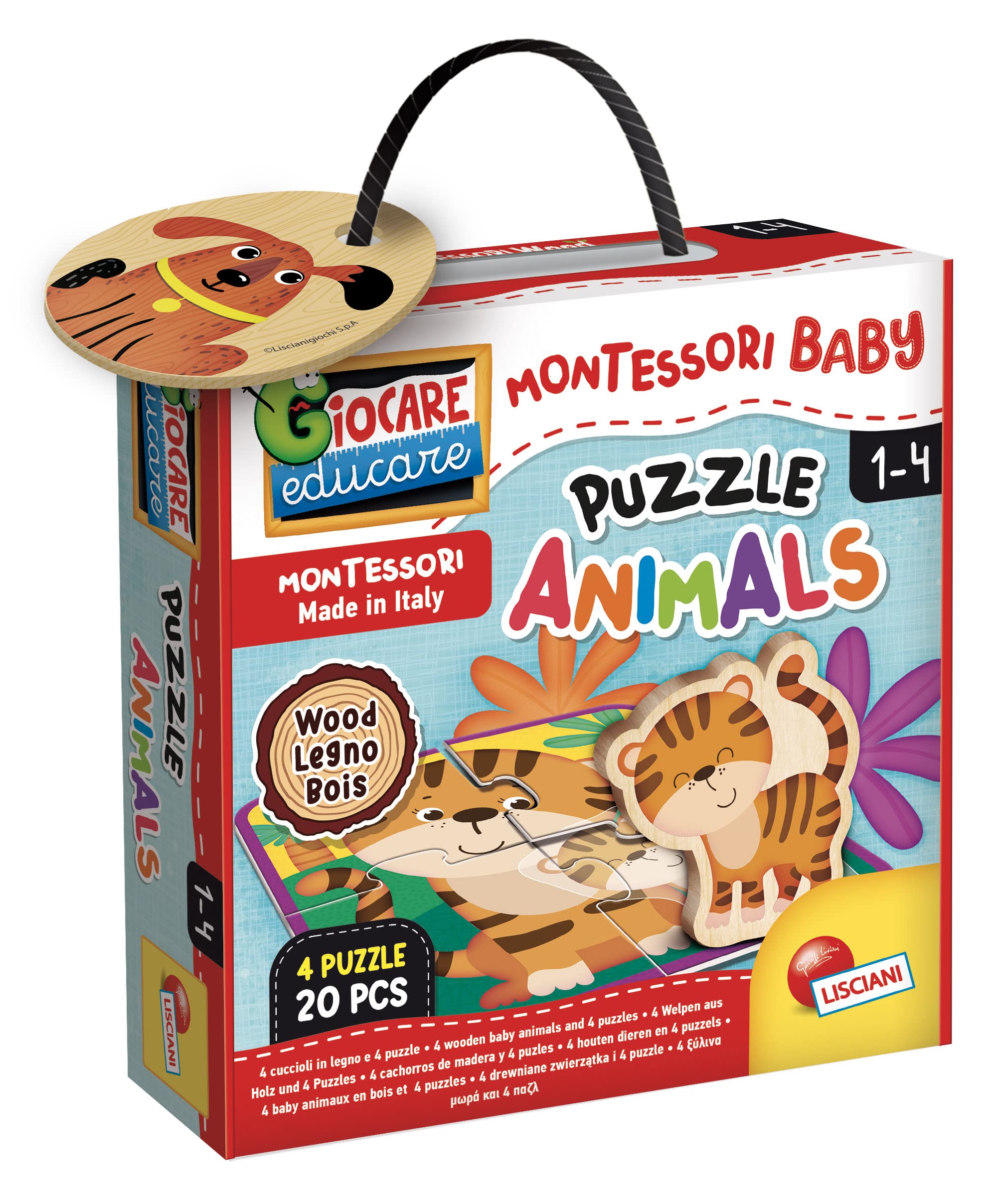 Lisciani Giochi - Montessori Wood Puzzle baby animals - 4