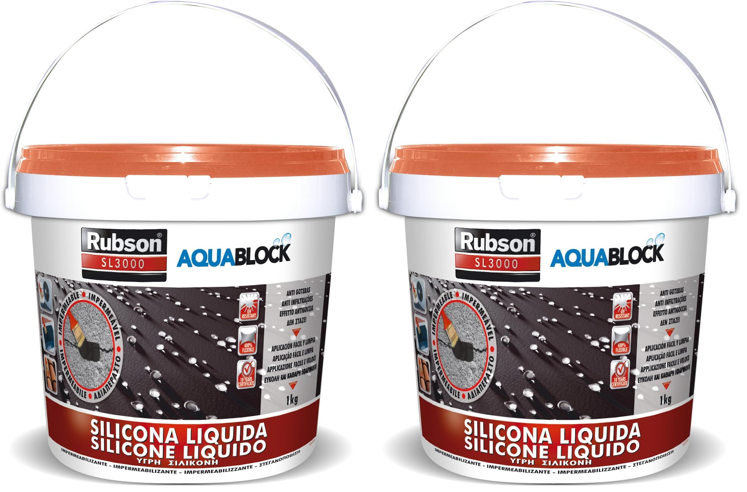 Silicone liquide AquaBlock 1kg haute résistance tuile lot de 2
