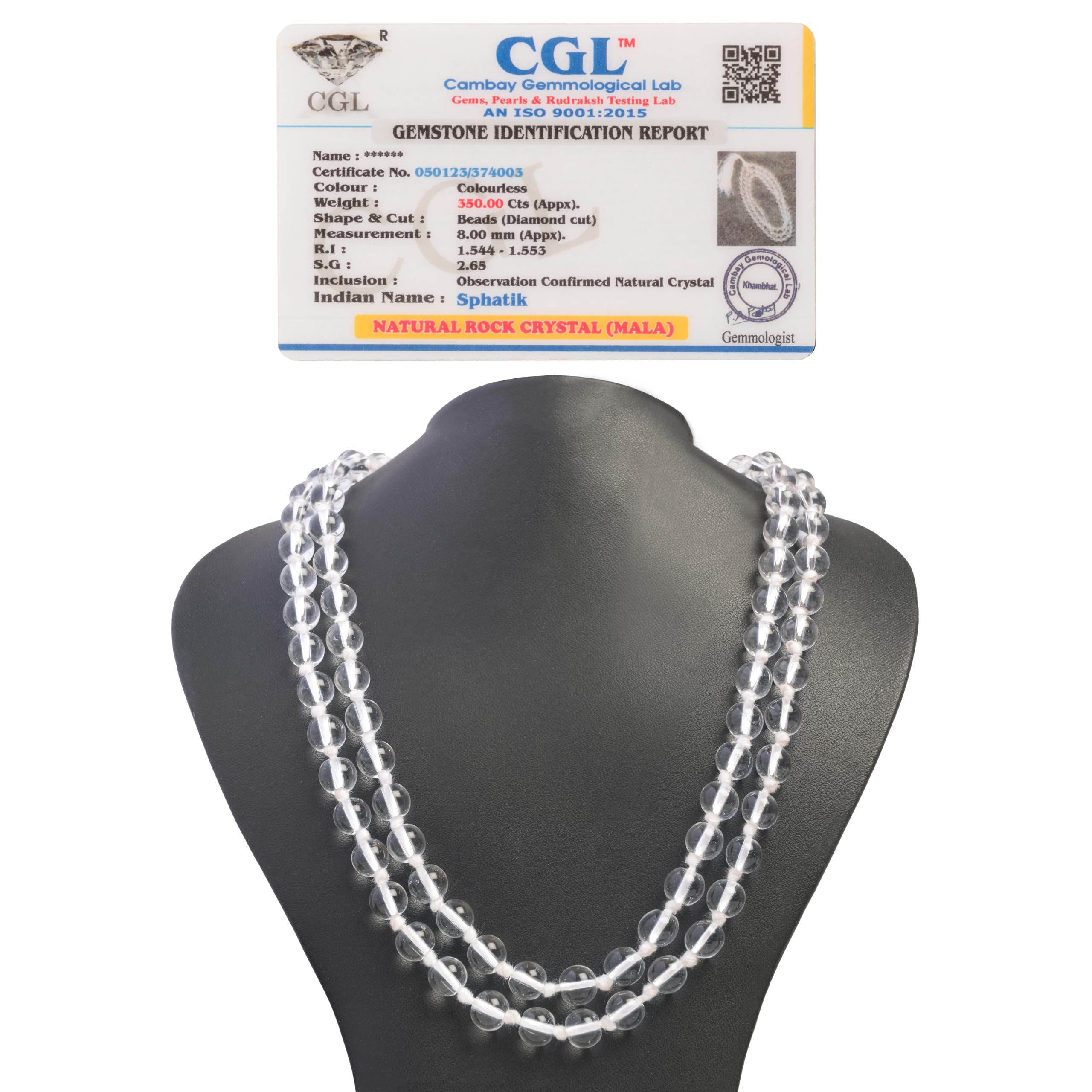 REBUY Clear Quartz Sphatik Mala108+1 Bead Healing Crystal Rosary Necklace Mala Bead Size 8 MM Natural Stone For Unisex Adult 1