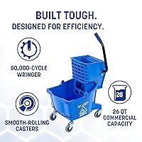 Vista 2 de Carlisle Commercial - Cubeta para limpiador con escurridor de presión lateral