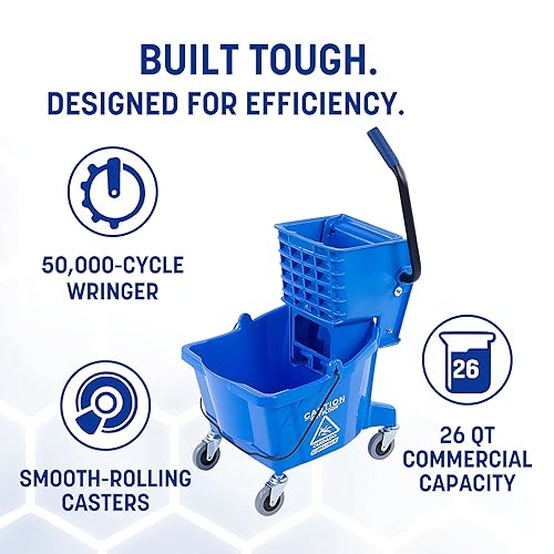 Miniatura 2 de Carlisle Commercial - Cubeta para limpiador con escurridor de presión lateral