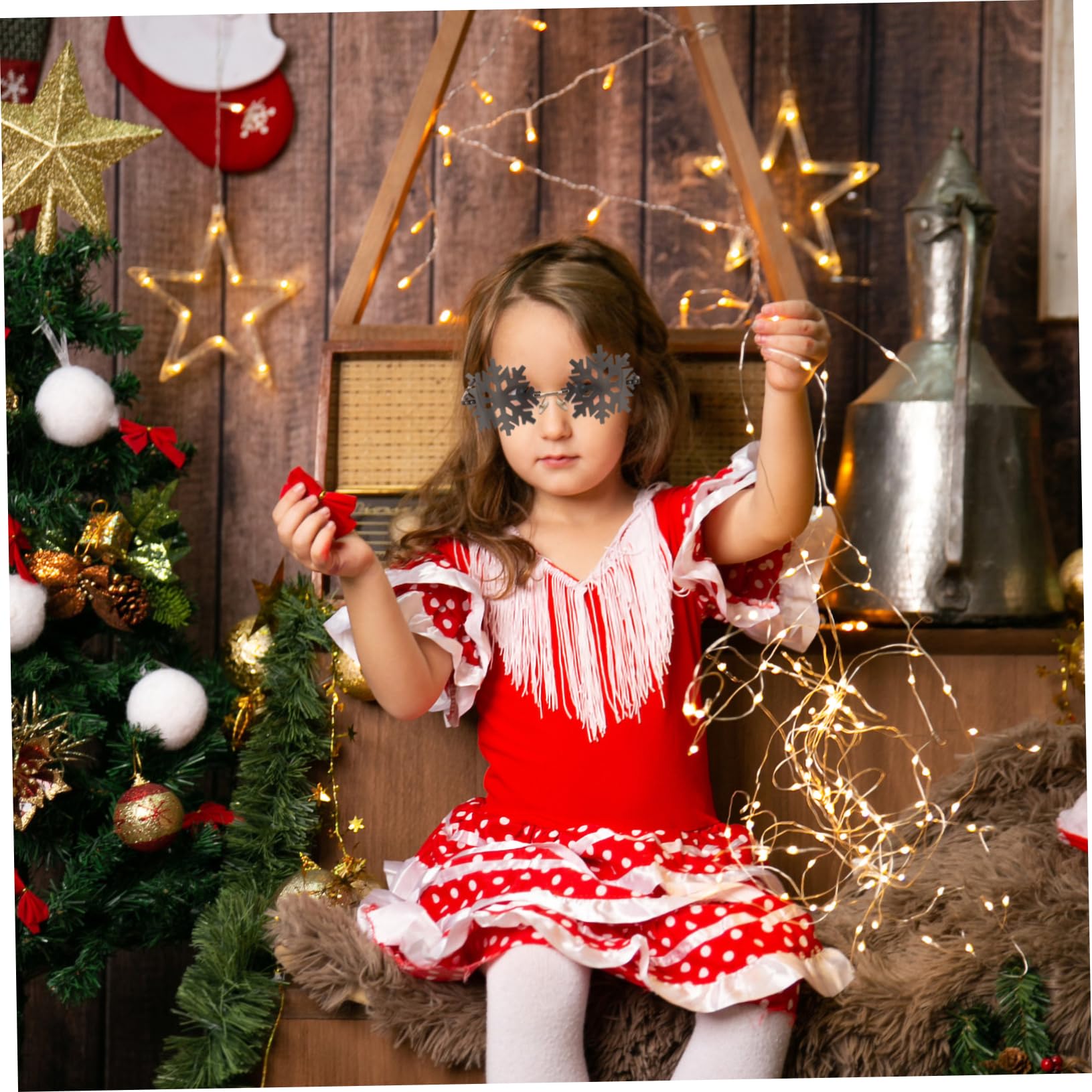 CALLARON Gafas de Sol sin Marco Forma de de Accesorio Único para Navidad y Fotos Divertidas