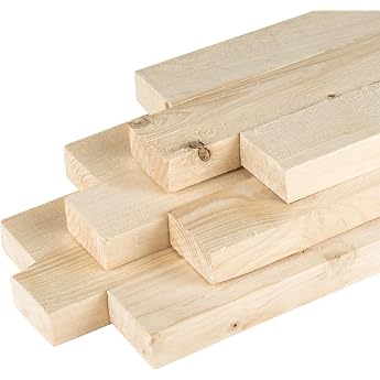 MyTimber Wooden Slats as Construction Wood Roof Slats Wood to Build Yourself 4 x 6 cm Wide Square Wood 2 m Long Wooden Slat for Construction Wood for Your DIY Project 5