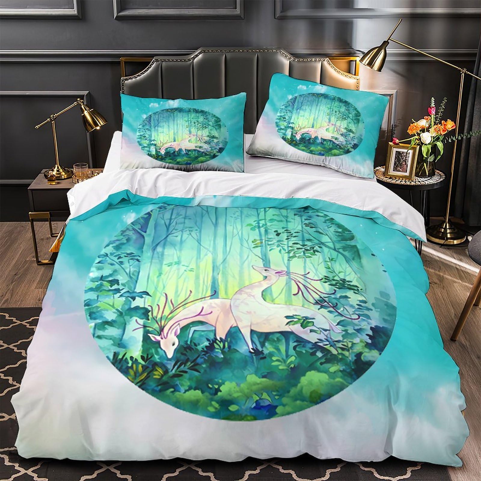 Housse de couette 3D fermeture éclair parure de lit microfibre douce