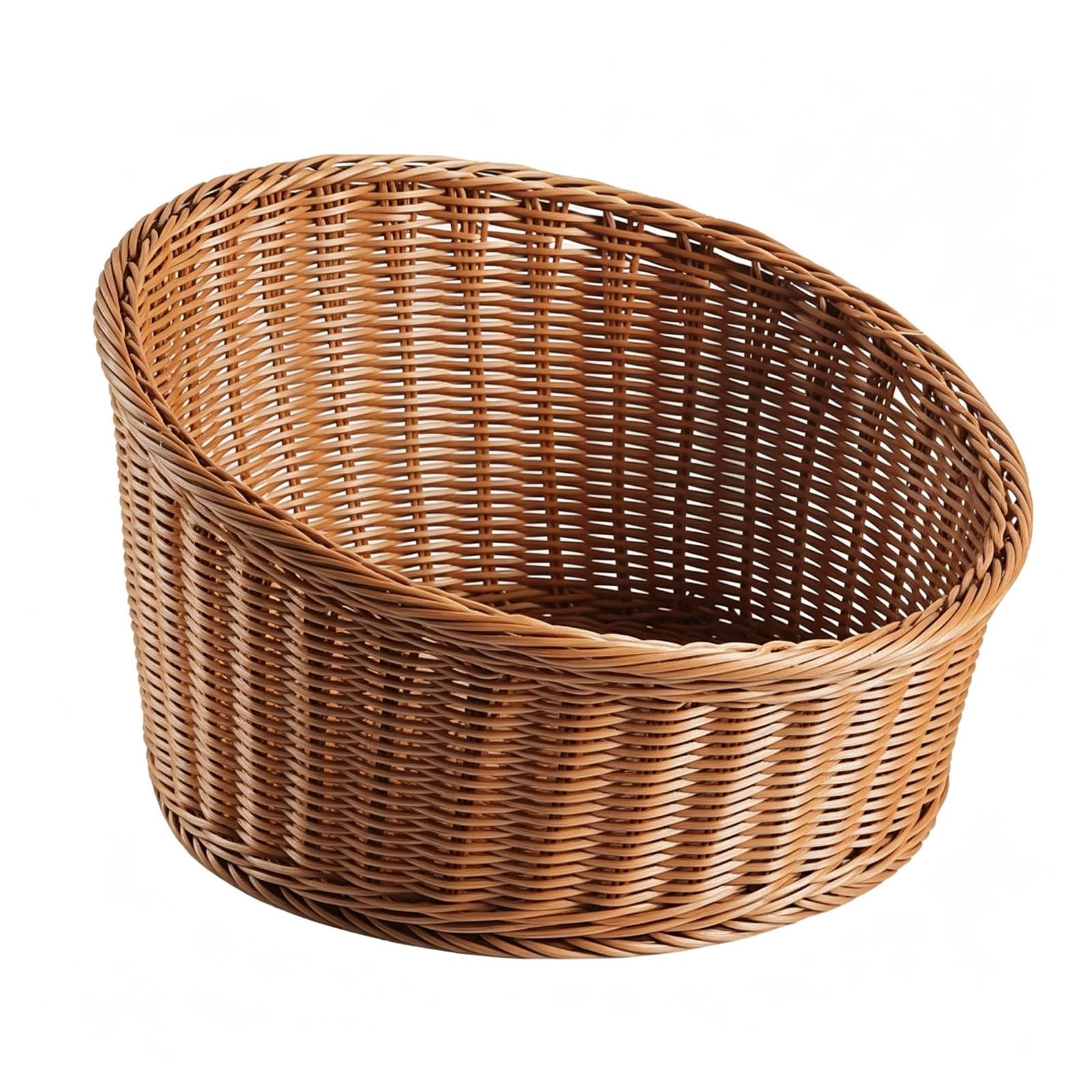 ovaler Tier-Schlafkorb Oval ovaler Weidenkorb strukturierte Oberfläche ruhekorb, Extra Groß 37.5x15.5/24CM