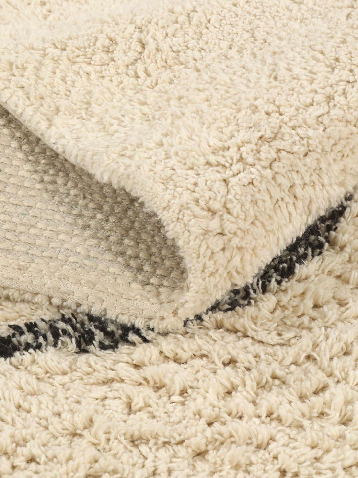 RugVista Neptun Badematte, Rechteckig, 50 x 80 cm, Natural/Schwarz