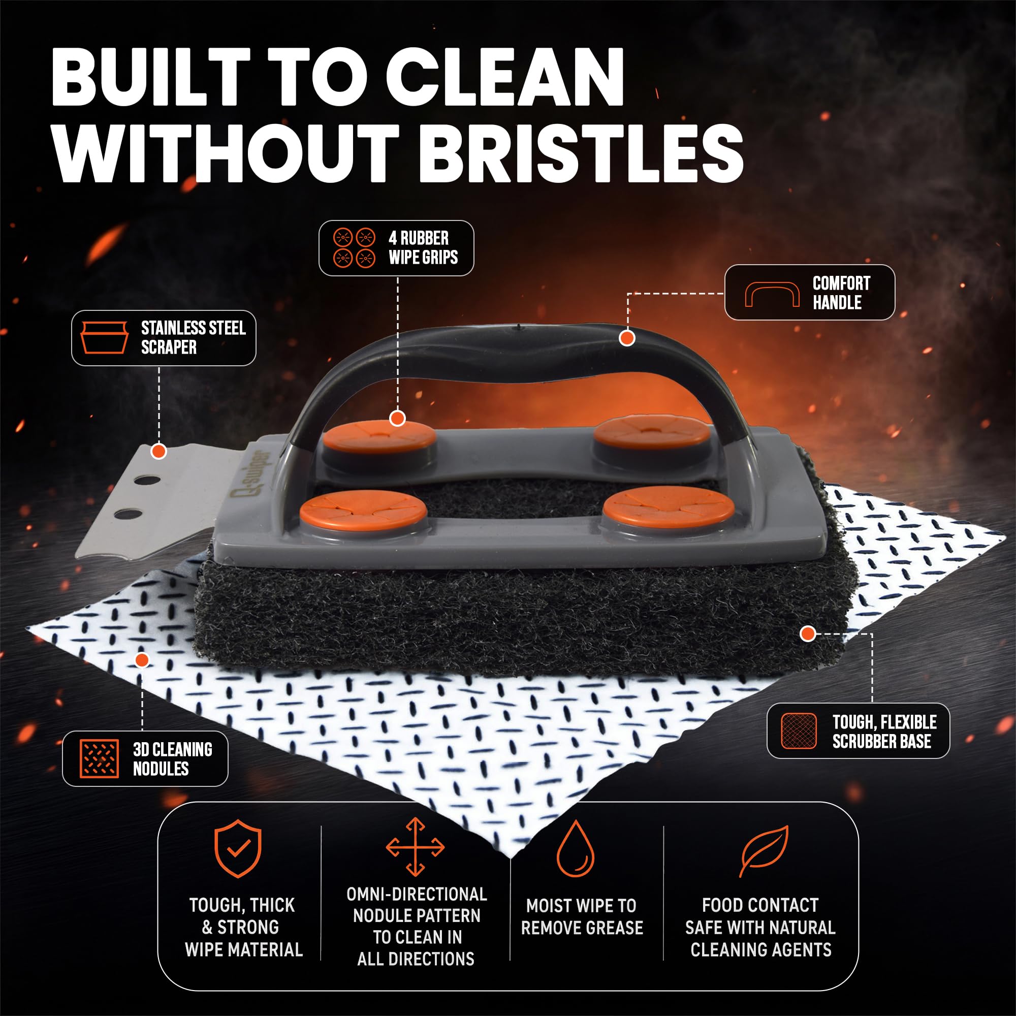 Amazon.co.jp: Proud Grill Q-Swiper お手入れ簡単 グリルクリーナー