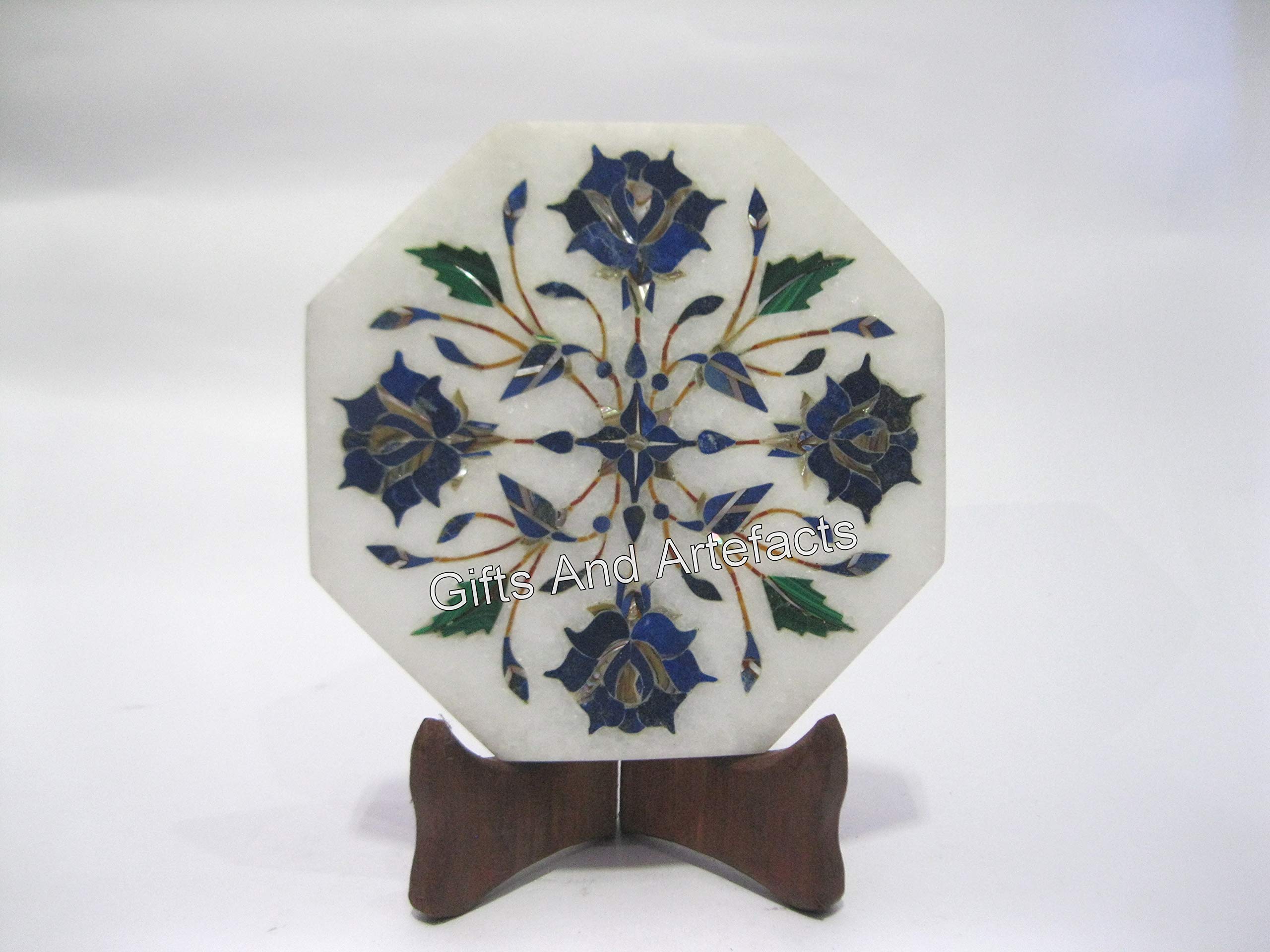 Bandeja decorativa de lapislázuli de 5 x 5 pulgadas para organizar salones con elegancia
