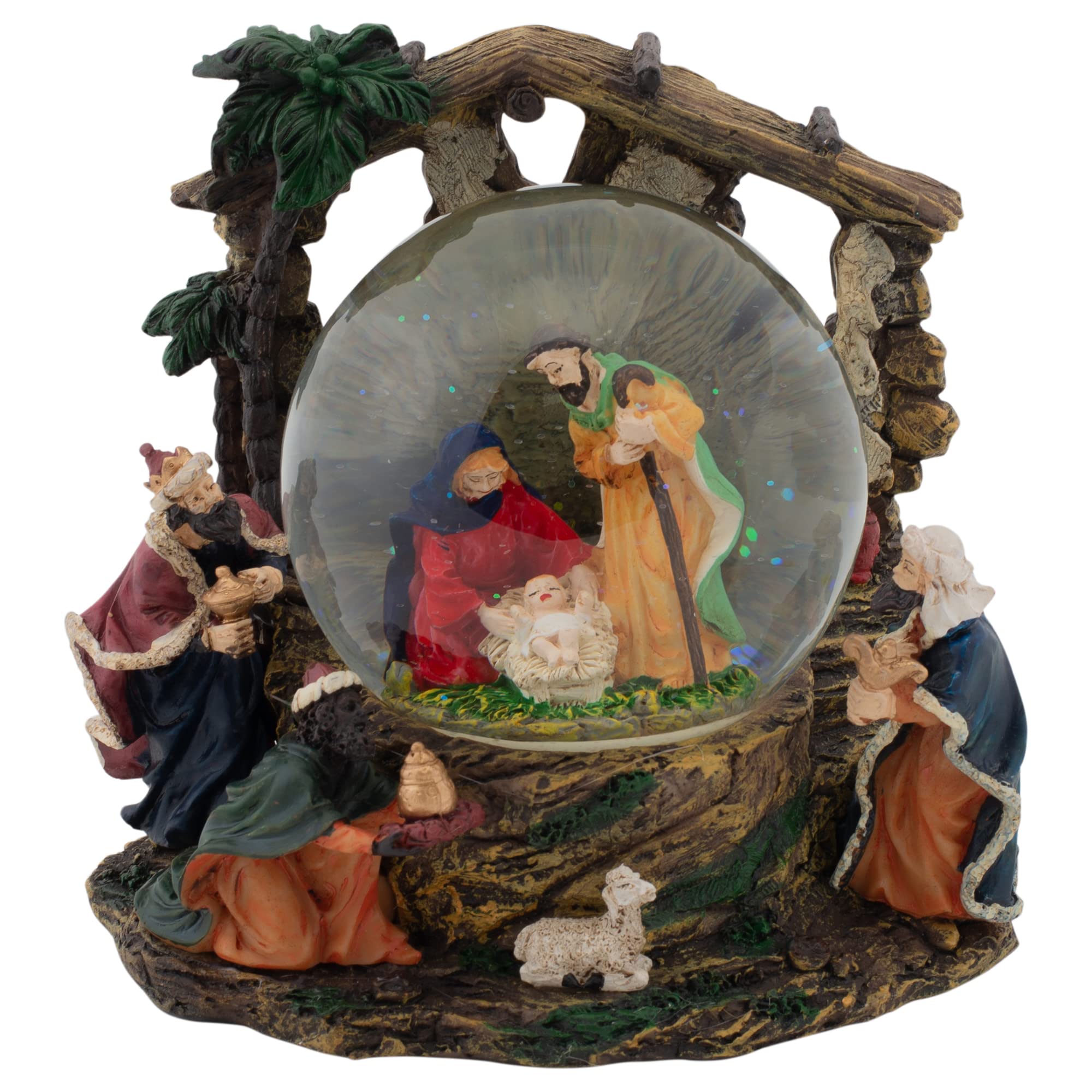 Elanze Designs Holy Family Nativity Musical 100MM Water Globe Plays Tune Silent Night