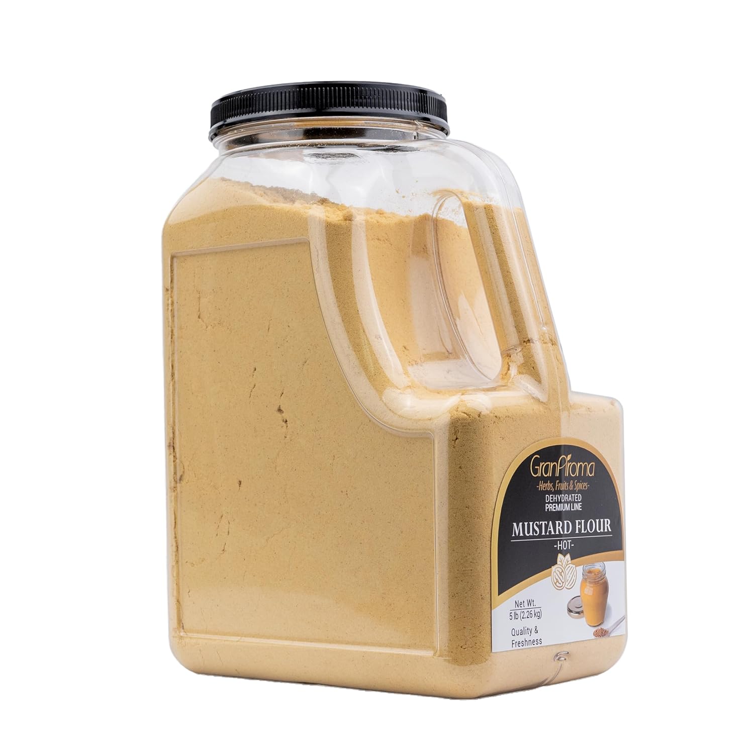 GranAroma Mustard Flour, Gluten-Free Mustard Powder for Cooking, Sauces, and Seasoning (80 Ounce)
