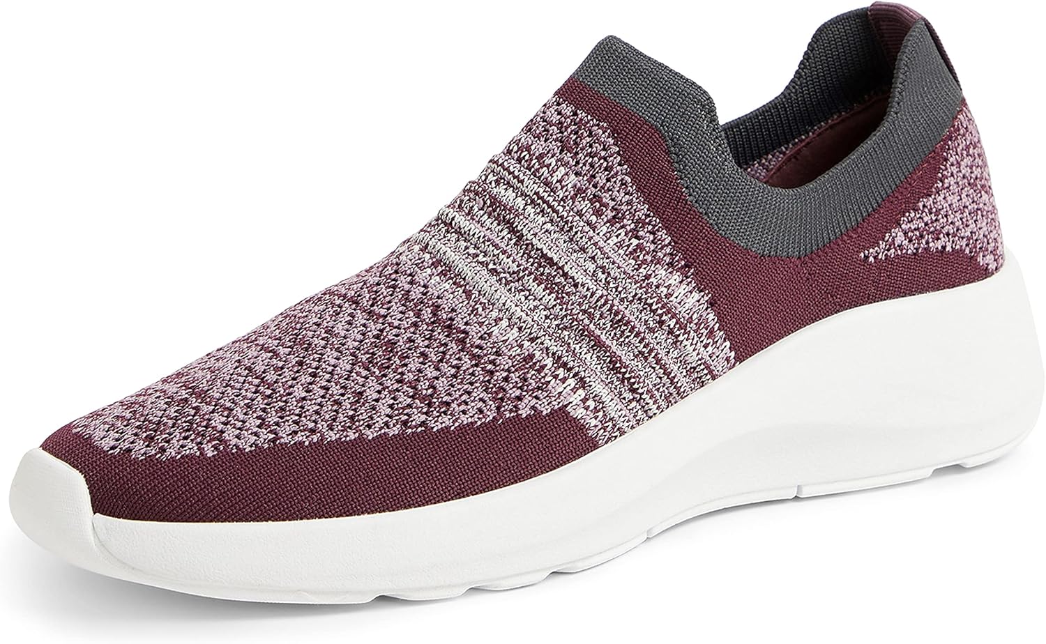 Dearfoams Women's Original Comfort Elena Slip-On Wedge Sneaker, Rose, 7.5