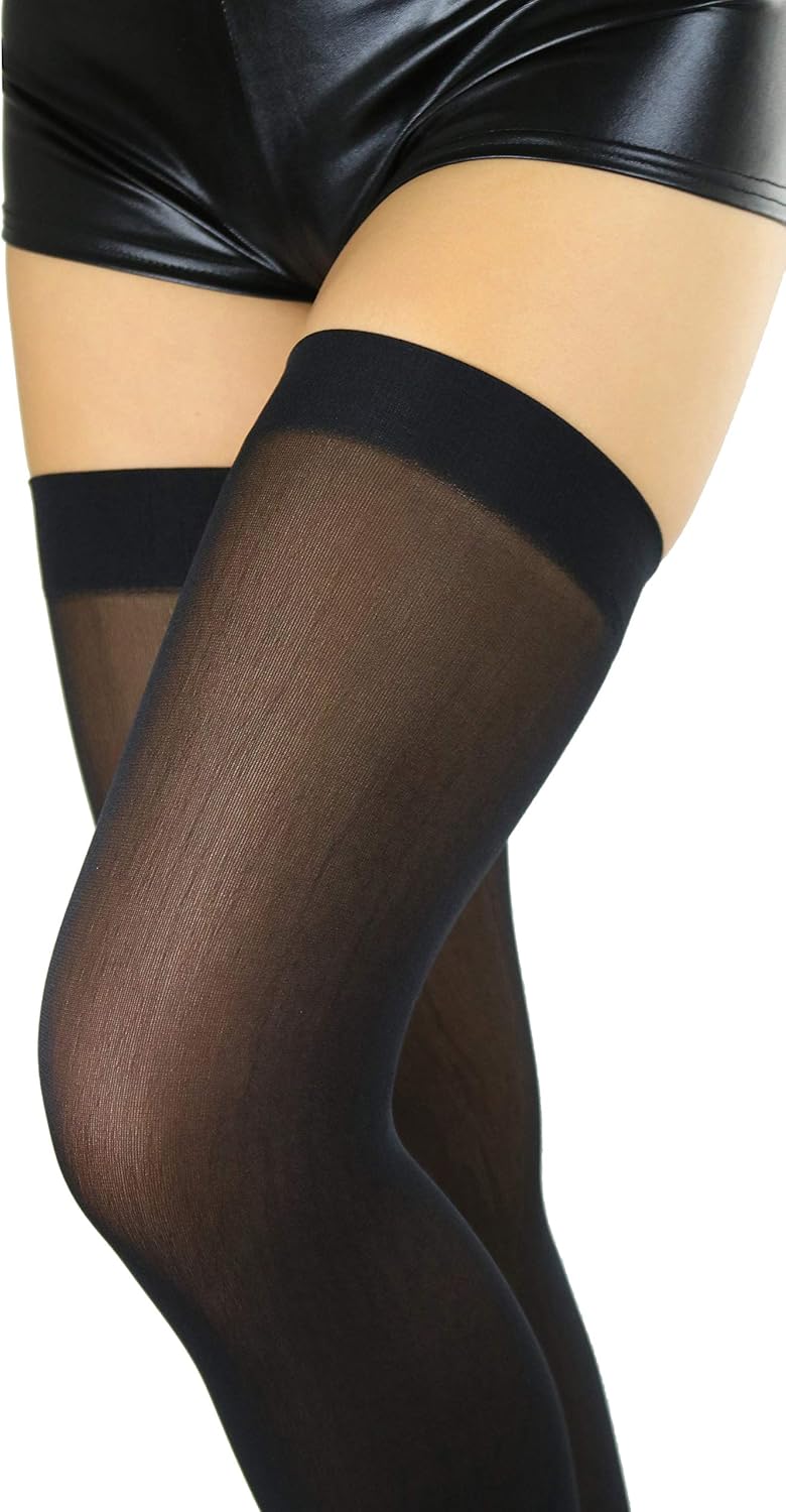 ToBeInStyle Women's Nylon Thigh High Schoolgirl Opaque Stockings - Image 7
