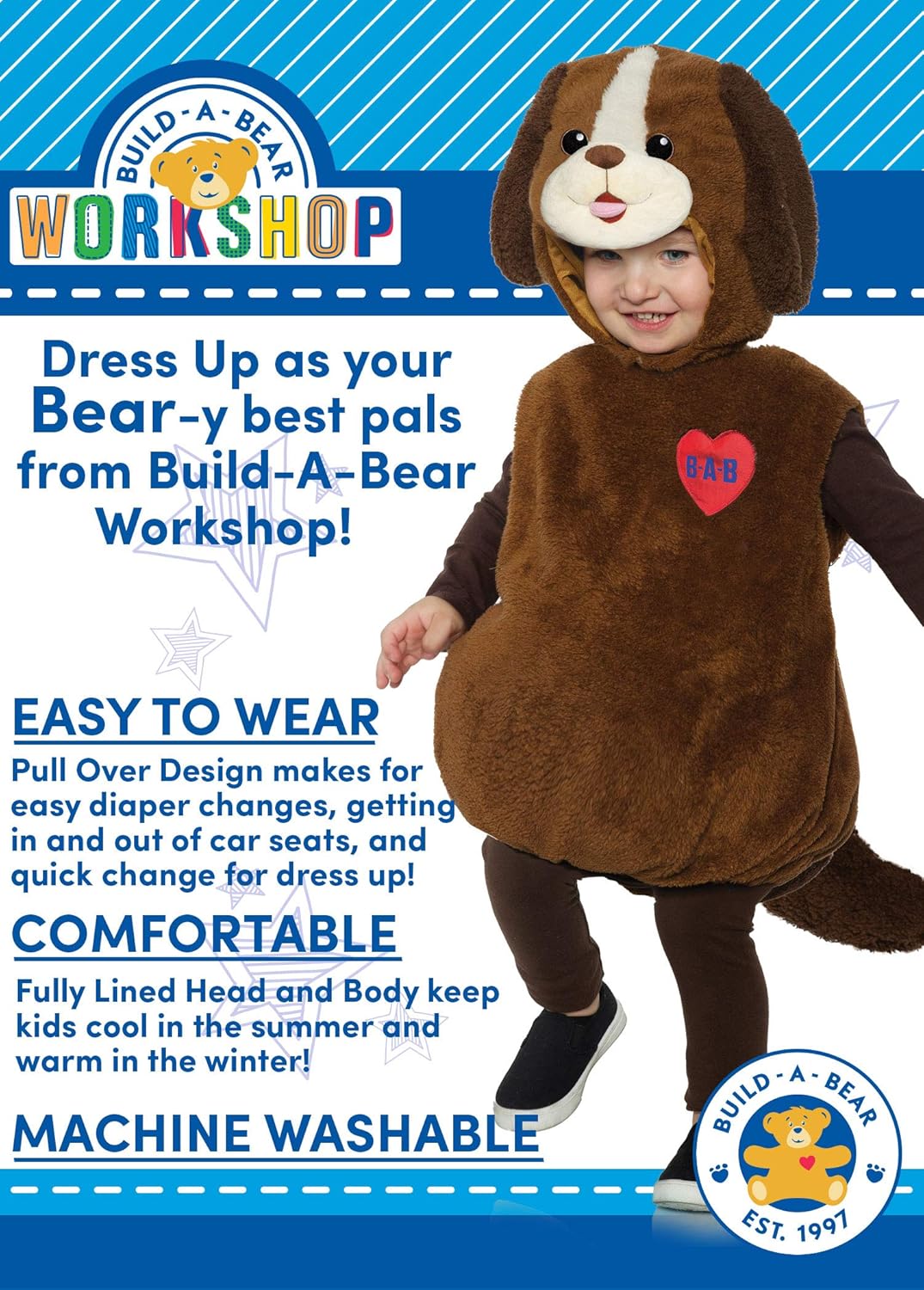 UNDERWRAPS Belly Babies Plush Build-A-Bear Rainbow Friends Teddy Toddler Costume