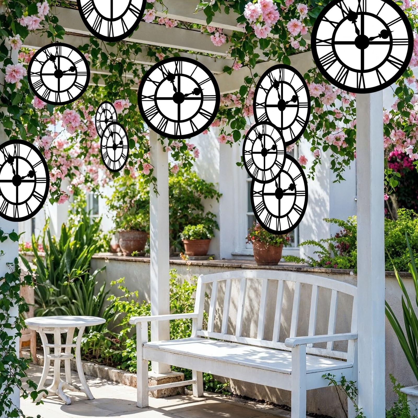 Horloges au pays des merveilles pour offrir une décoration de baby shower unique