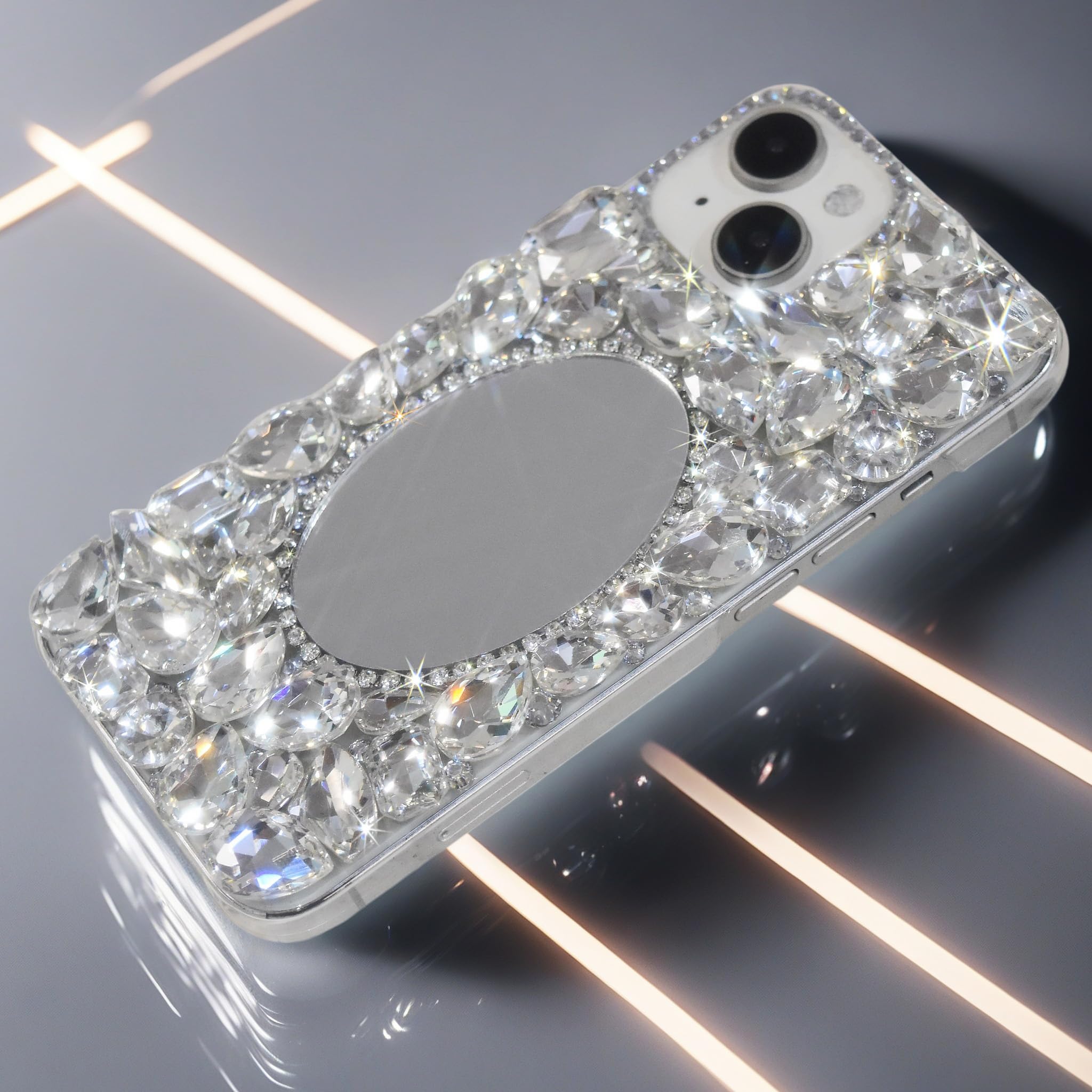 Amazon.co.jp: iPhone 12/iphone12 Pro 用 3Dキラキラ 化粧鏡付き