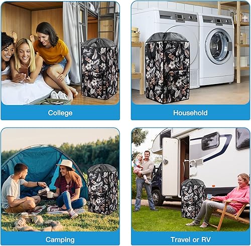Miniatura 7 de Bukere Mochila de lavandería para estudiantes universitarios, artículos esenciales de habitación, cesta de lavandería extragrande, bolsa de