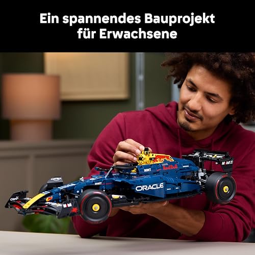 LEGO Technic Oracle Red Bull Racing RB20 F1 Car Model Kit - Collectible Formula 1 Building Set with 1:8 Scale V6 Engine, Gear Box, Steering & DRS - Gift Idea for Adult & Teenage Racing Fans - 42206 - 3