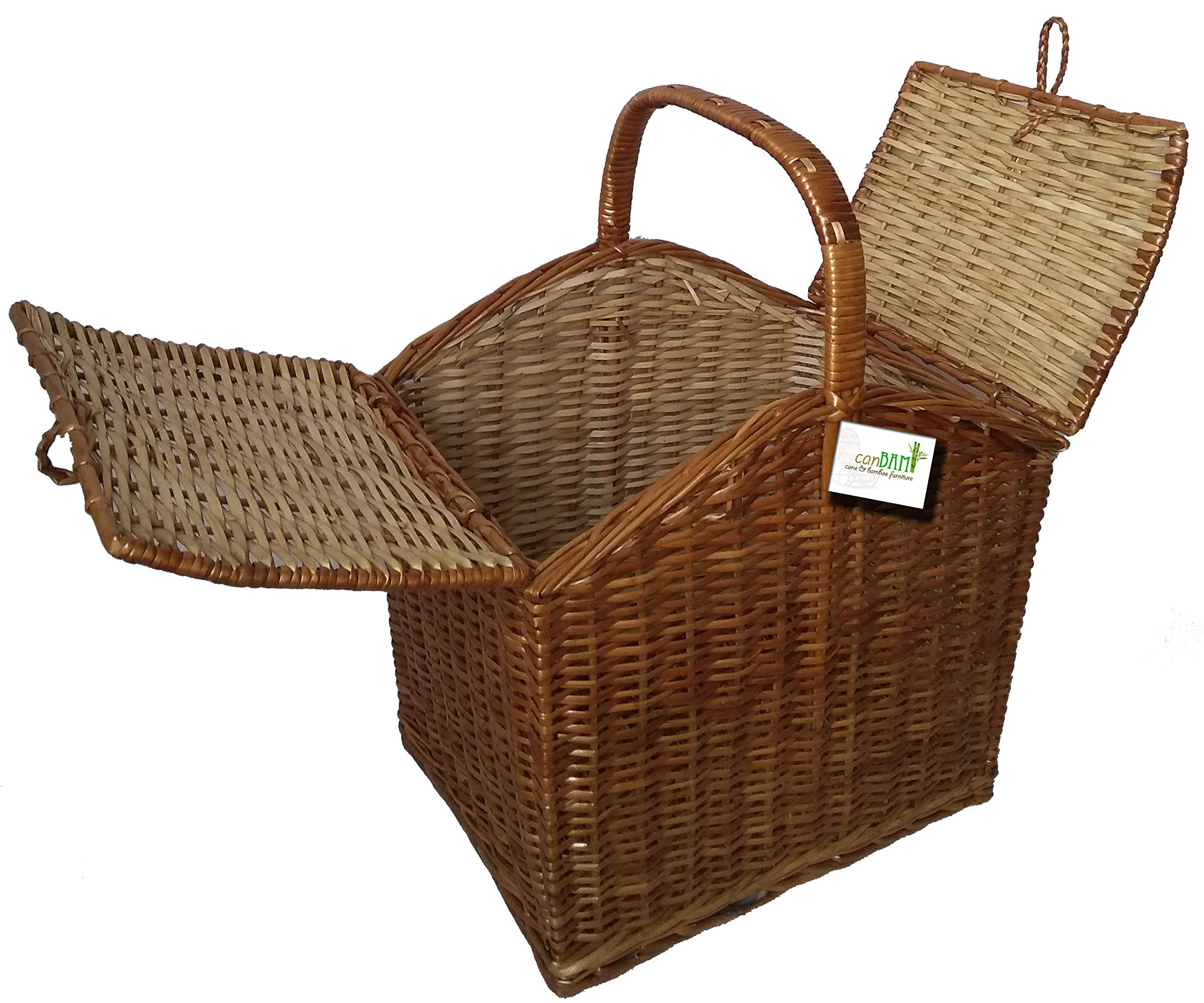 CANBAM Bamboo Cane Brown Color Picnic Basket, Pack of 1 (B08QN71DGT) Amazon Price History, Amazon Price Tracker