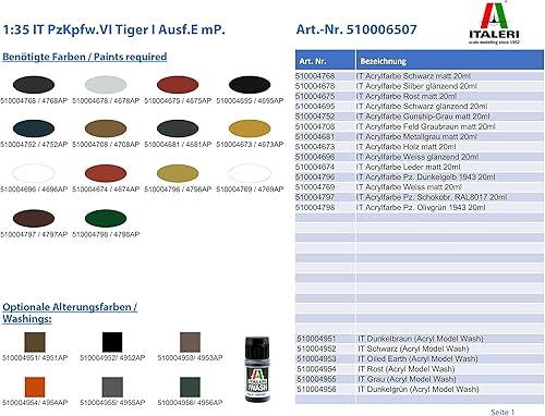 Miniatura 2 de Italeri Models PZ.KPFW.VI Tiger I Ausf.E Kit de producción media