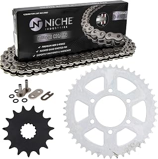 NICHE Drive Sprocket Chain Combo for Kawasaki Vulcan S Front 15 Rear 46 Tooth 520V O-Ring 120 Links