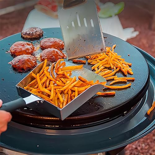 Miniatura 3 de Cuchara grande para cocinar tipo Hibachi. Pala de comida de acero inoxidable para huevos revueltos y arroz frito. Mover de alimentos para parrilla