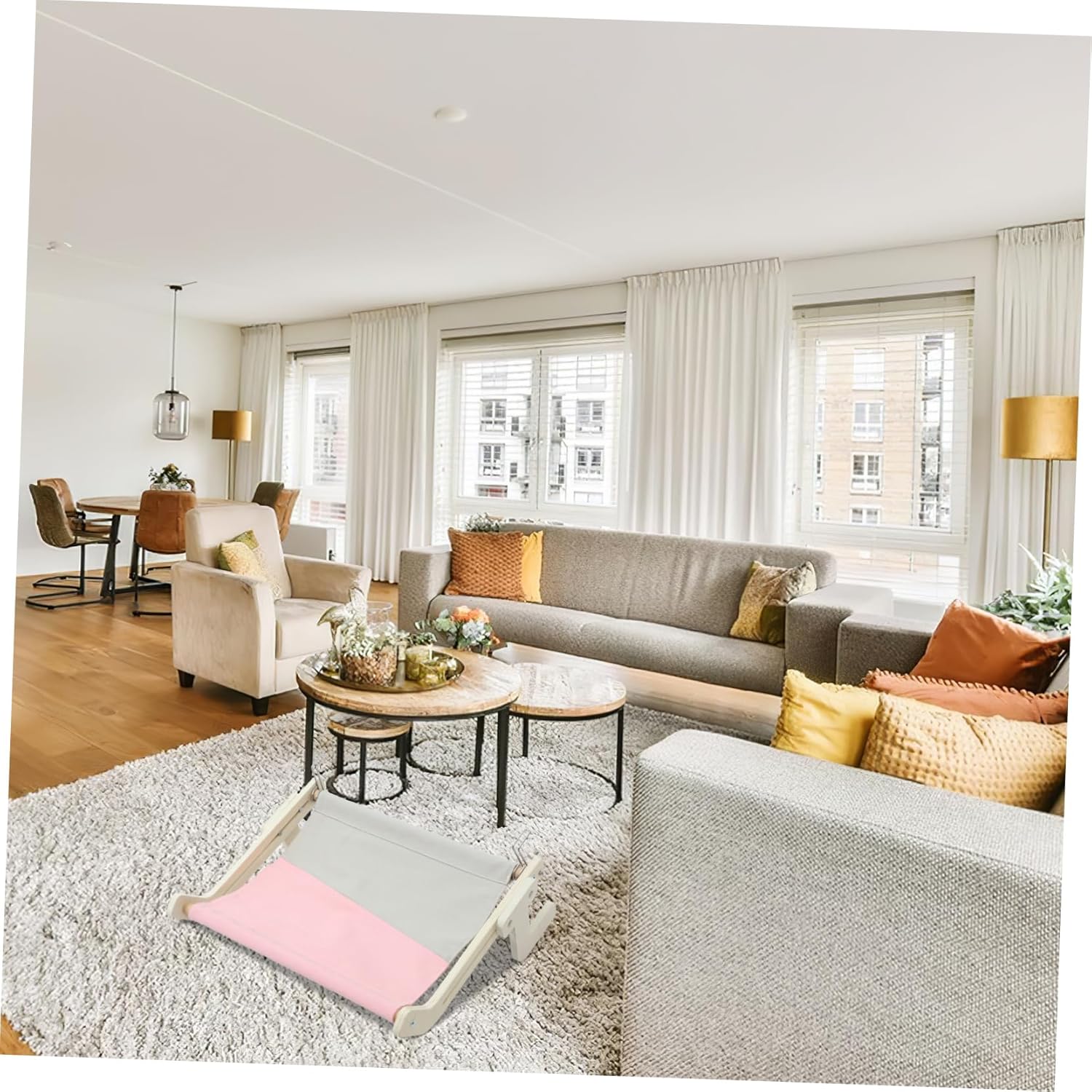 1set Thickened Cat Hammock Bed for Window Removable Mat for Indoor Cats Easy Installation No Drilling Grey