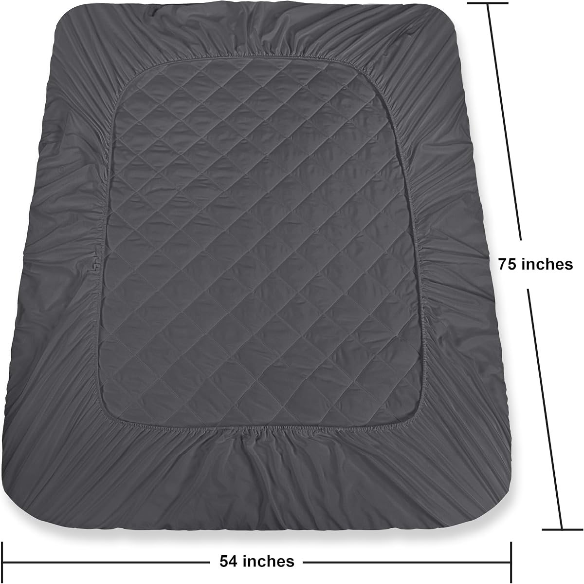 Utopia Bedding Quilted Fitted Mattress Protector Double Bed Fitted Sheet Stretch Fitted Sheet Extends to 40cm Deep Machine Wa — view 3
