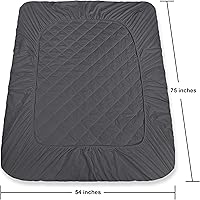 Vista 4 de Utopia Bedding - Cubrecolchón acolchado (tamaño matrimonial), protector de colchón elástico y ajustable con bolsillo profundo que se estira hasta 16