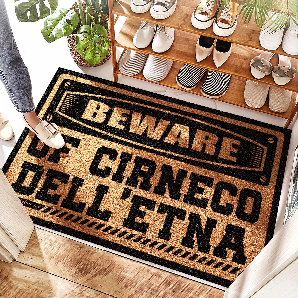 Paillasson d'entrée Cirneco Dell'etna tapis de cuisine amusant extérieur et humide 65x90