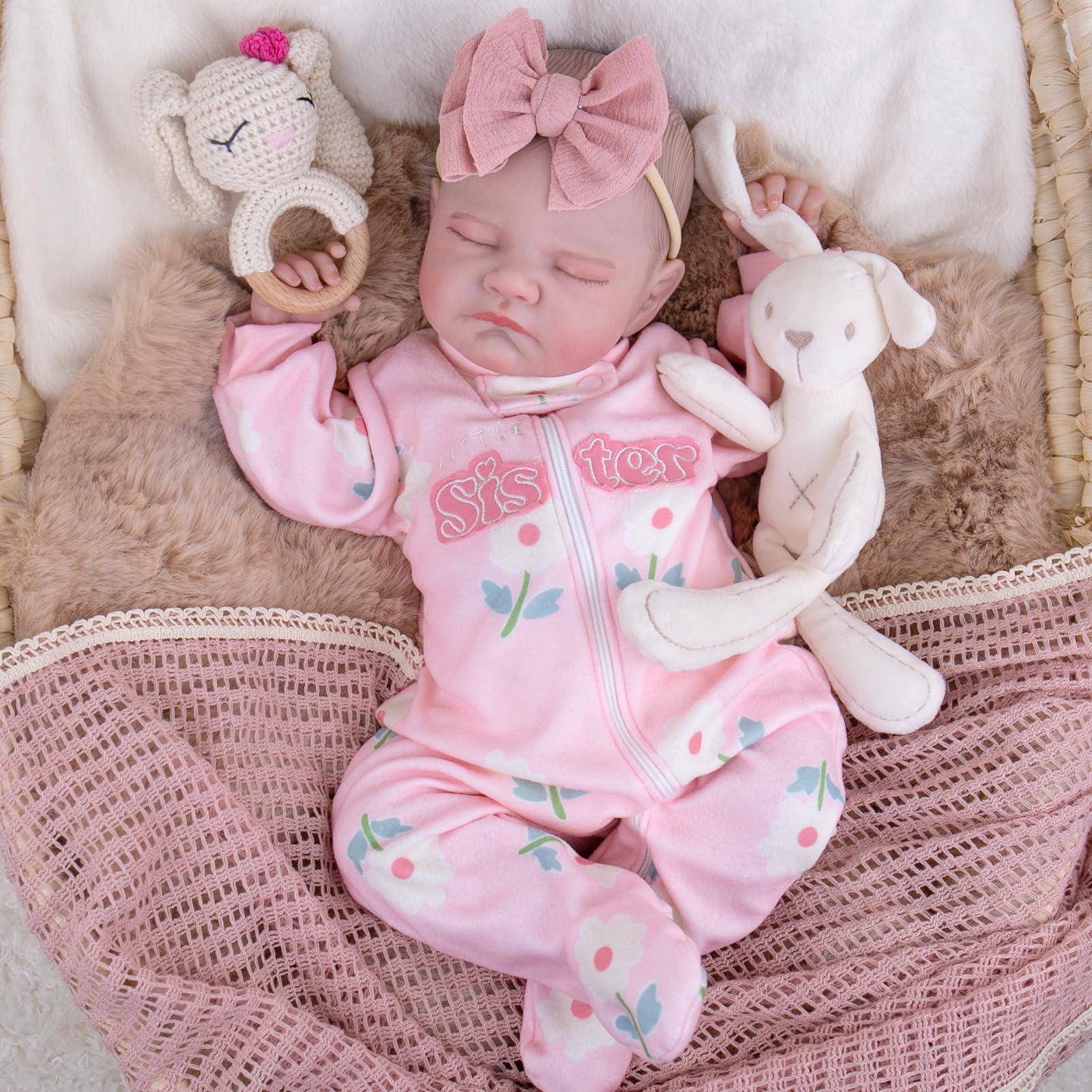 Muñecas de bebé Reborn realistas, de 20 pulgadas, muñeca de bebé recién nacida ultra realista con cuerpo pesado para acurrucarse, muñeca de vinilo suave para niños de 3 años en adelante 3