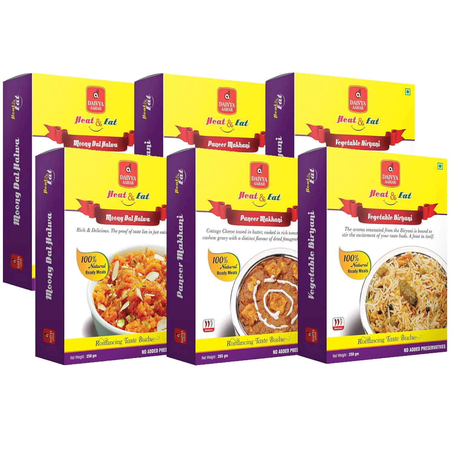 Daivya Aahar Ready to Eat Instant Meal Combo (1.57 Kg) (Moong Dal