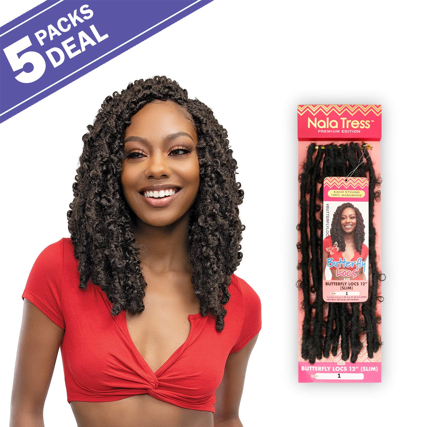 Amazon.com : Janet Collection Crochet Braids Nala Tress Butterfly