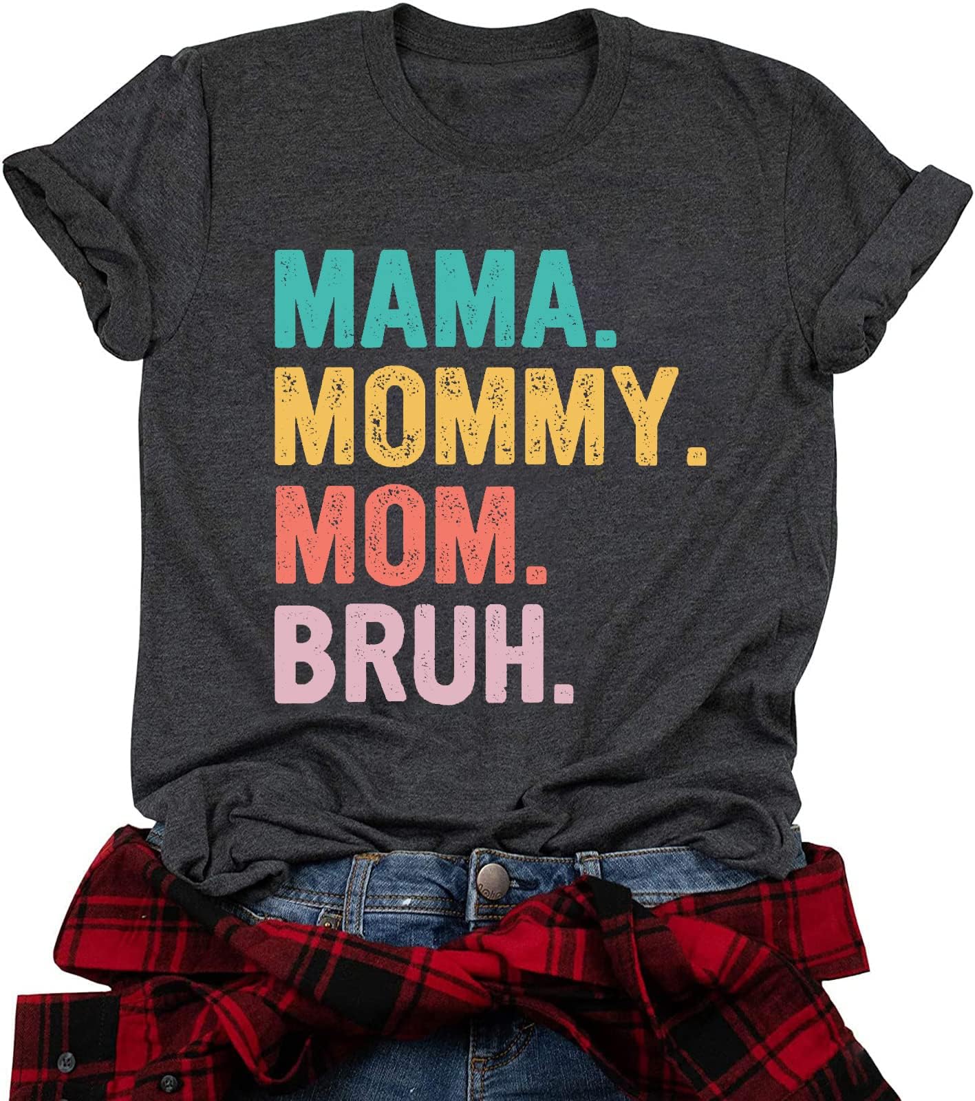 - Mama Shirt for Women Mama Mommy Mom Bruh Mother's Day T Shirts Funny Short Sleeve Casual Tops Tees