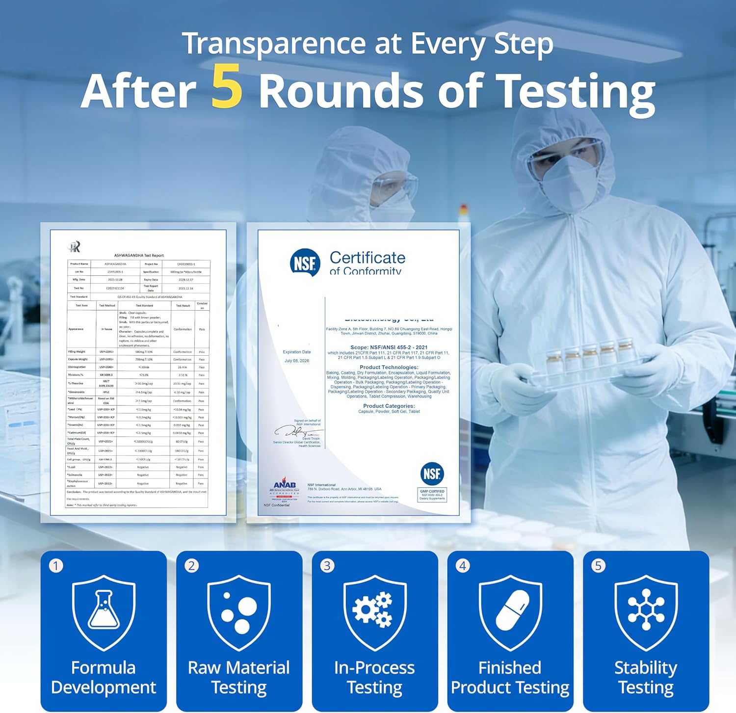 KSM-66 Ashwagandha Supplements | Ashwagandha Root Extract for Women & Men | 10-in-1 Adaptogen Complex for Cortisol Manager, Stress, Energy & Immune Support | 60 Vegan Capsules