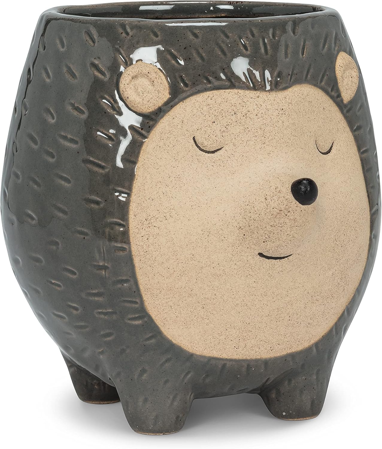 Abbott Collection Stoneware Whale Planter - Large (3" H)