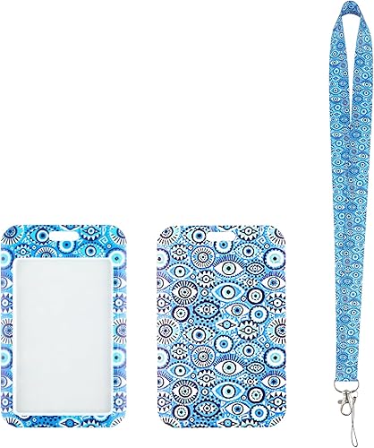 Amaxiu Soporte para tarjeta de identificación con cordón separable, lindo cordón para el cuello con tarjetero de identificación, tarjeta, protector