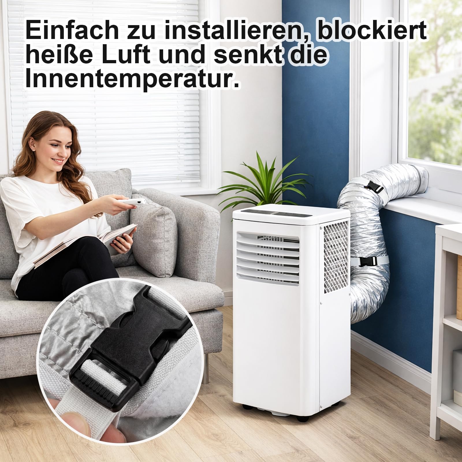 Tragbare AC-Schlauchisolierung, AC-isolierte Schlauchabdeckung, tragbare Klimaanlagen-Schläuche, Schlauchhülle, Klimaanlagen-Schlauchabdeckung, AC-K-Isolierung, Schutzhülle für Abluftschlauch mit