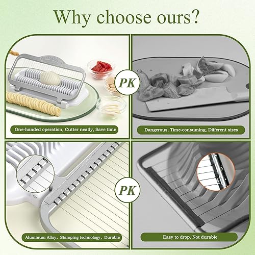 Miniatura 4 de Cortador de huevos para huevos duros duros rebanador de plátano, alambres de aluminio y acero inoxidable, cortador de fresas, multiusos, resistente,