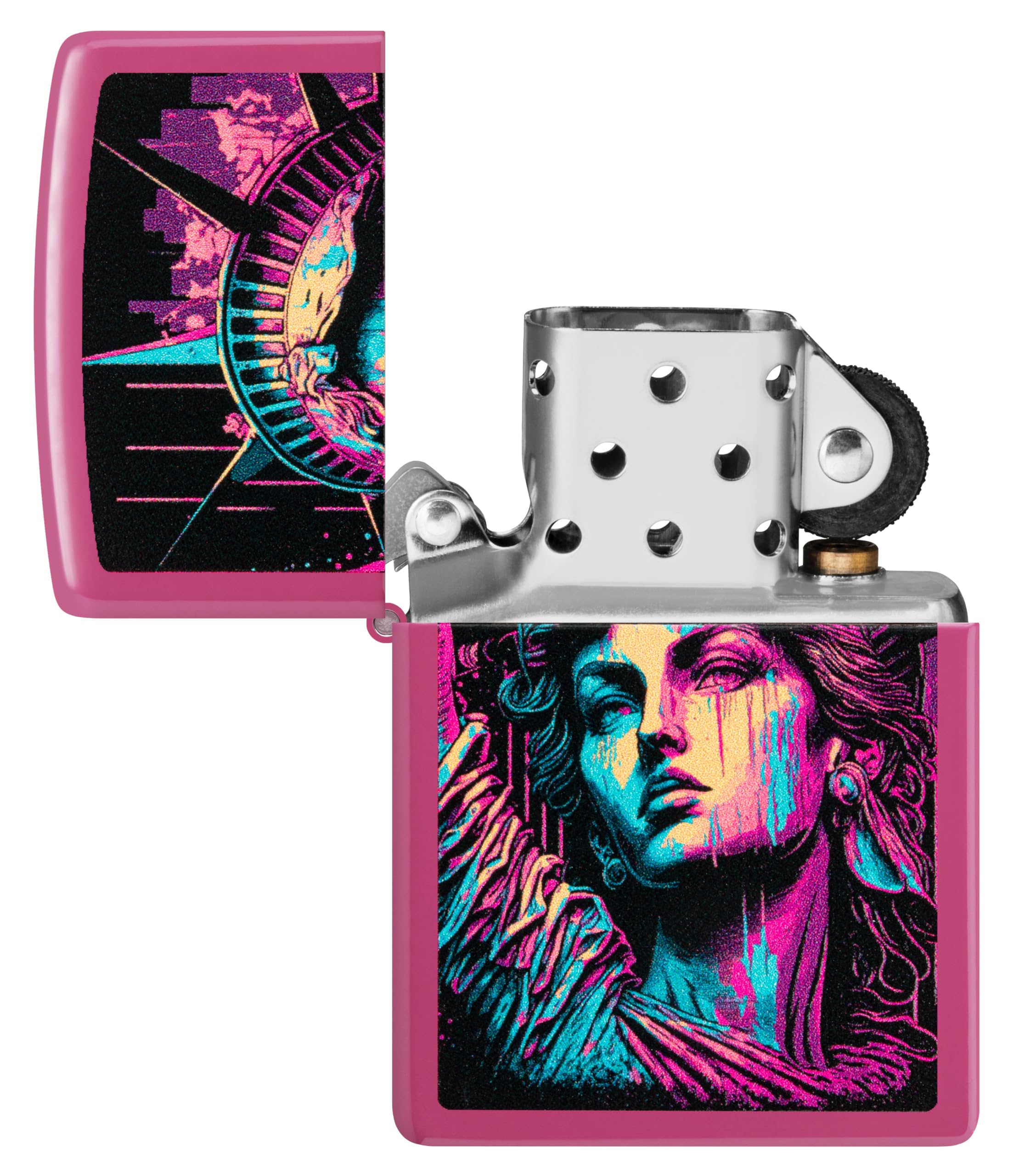 Zippo Frequency Feuerzeug In Knalligem Pink – Winddicht & Individuell Gestaltbar